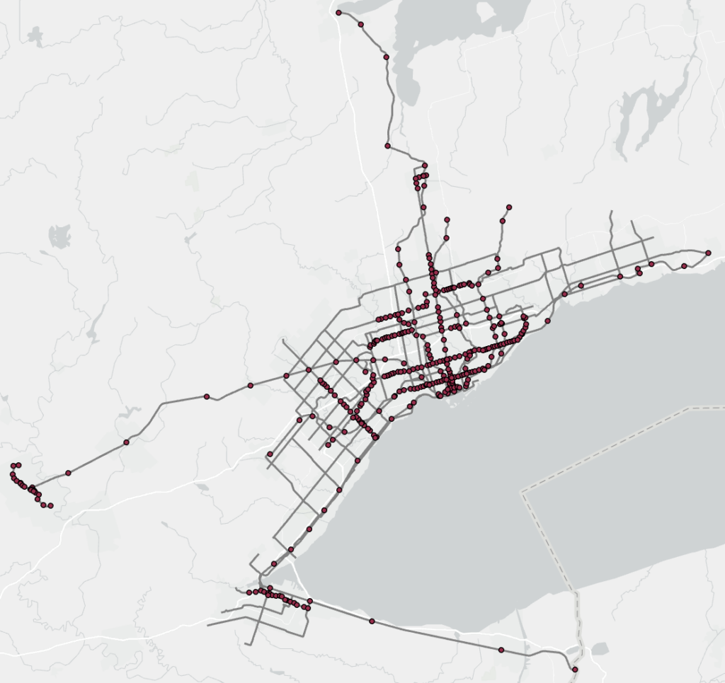 Toronto’s Rapid Transit System Throughout the Years, 1954 to 2030: Creating an Animated Map on 